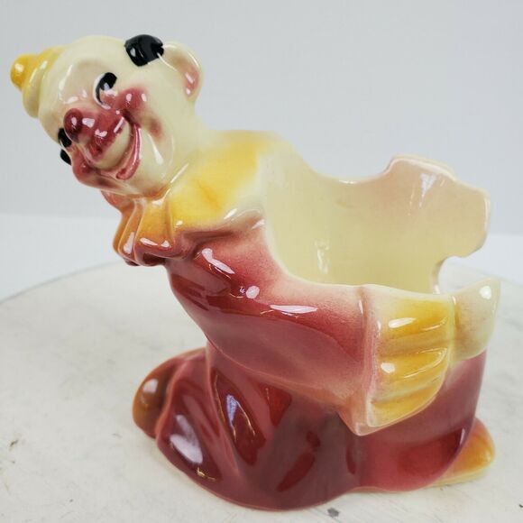 Vintage Shawnee Pottery Circus Clown Figurine 5x5x5.5" USA 619 Ceramic - Picture 2 of 6